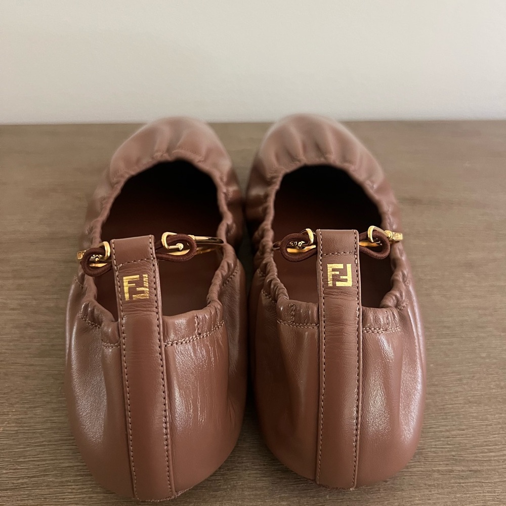 Fendi Leather Ballet Flats (runs big)